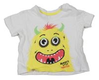 Bílé tričko s příšerkou Primark 