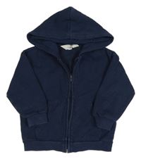 Tmavomodrá prepínaci mikina s kapucňou H&M