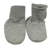 Sivé melírované papučky Mothercare vel. 14