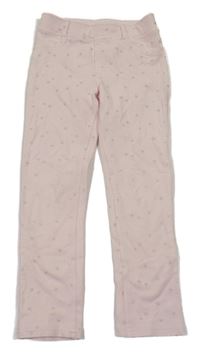 Světlerůžové tregíny s hvězdičkami H&M