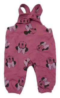 Vínové laclové tepláky s Minnie a volánkem Disney