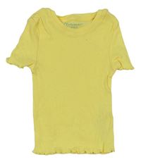 Žlté rebrované tričko PRIMARK