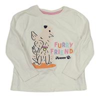 Bílé triko se psem Primark