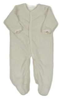 Smetanový chlupatý overal se zvířaty Matalan
