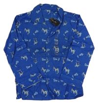 Nové - Modrá pyžamová košile se skateboardisty St. Bernard