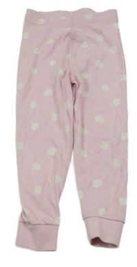 Růžové puntíkaté pyžamové kalhoty Next