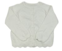 Biely perforovaný prepínaci sveter