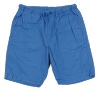 Modré plátěné kraťasy Next