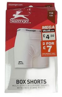 Nové - Bílé sportovní boxerky Slazenger