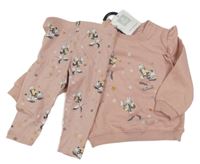 Nové - 2set - Starorůžová mikina s Minnie a volánky + legíny Disney