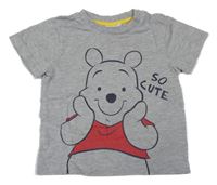 Šedé melírované tričko s Púem Disney