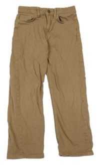 Hnedé loose fit straight rifle H&M