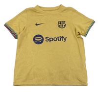 Béžové vzorované sportovní funkční tričko - F.C.B. Nike