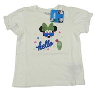 Bílé tričko s Minnie Disney