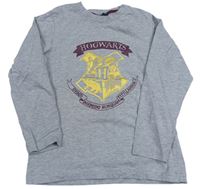 Sivé melírované tričko s potiskem Harry Potter Primark