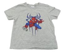 Sivé melírované tričko so Spidermanem