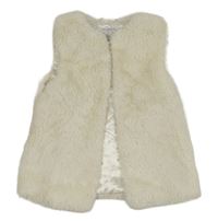 Smotanová kožušinová podšitá vesta Primark