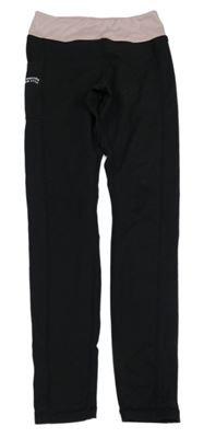 Černo-růžové sportovní legíny s kapsou Page one young