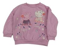 Svetloružová mikina s Peppou a Zuzkou