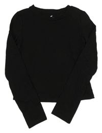Čierne crop tričko H&M