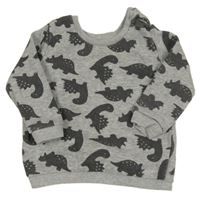Sivá mikina s dinosaurami Matalan