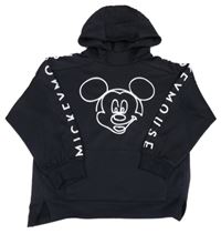 Černá mikina s Mickeym a kapucí Zara