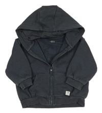 Tmavošedá propínací mikina s kapucí M&S