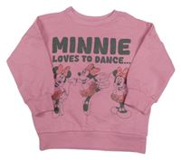 Růžová mikina s Minnie a nápisem George