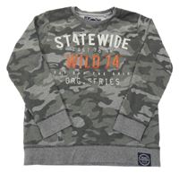 Sivá army mikina s nápisom C&A