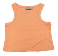 Neónově oranžový rebrovaný crop top Matalan