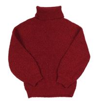 Vínový trblietavý svetrový rolák Primark