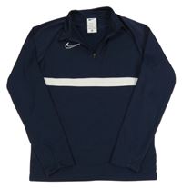 Tmavomodro-bílá thermo mikina s logem Nike