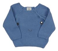 Svetlomodrý sveter so smajlíkom