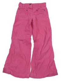 Růžové flare manšestráky George