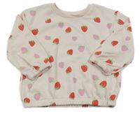 Svetloružová mikina s jahodami Primark