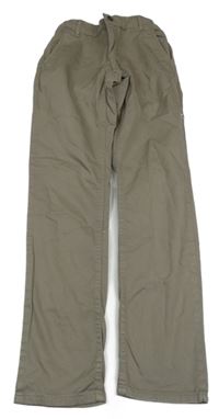 Béžové plátěné kalhoty 