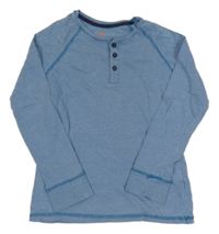 Modro-bílé pruhované triko H&M