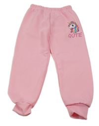 Ružové tepláky s jednorožcom Shein