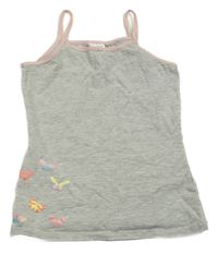 Světlešedá košilka s motýlky Alive