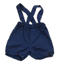 Tmavomodré na traké kraťasy