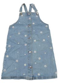 Svetlomodré kvetované rifľové na traké šaty Matalan