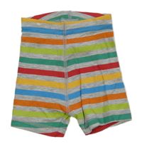 Sivo-farebné pruhované elastické kraťasy H&M