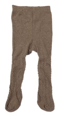 Hnědé vzorované punčocháče H&M