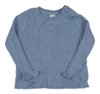 Modrý rebrovaný sveter H&M
