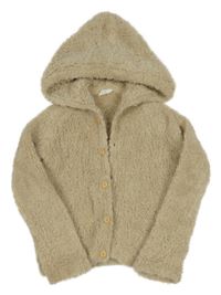 Béžová chlpatá prepínaci mikina s kapucňou H&M