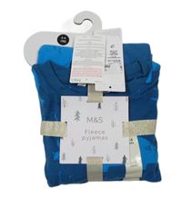 Nové - Modré fleecové pyžama s diny M&S