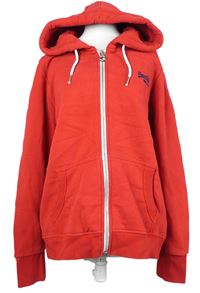 Dámská červená propínací mikina s kapucí Superdry 
