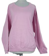 Dámska svetloružová crop oversized mikina