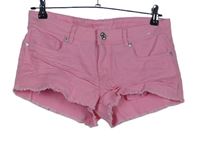 Dámské růžové riflové minikraťasy Denim