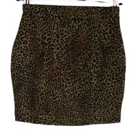 Dámska béžovo-čierna vzorovaná minisukňa Shein